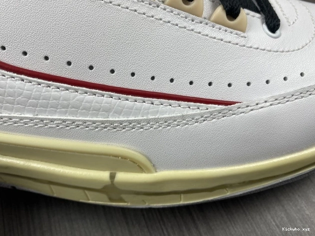 SP Red Retro 2 Low Off-White Jordan White DJ4375-106 0713